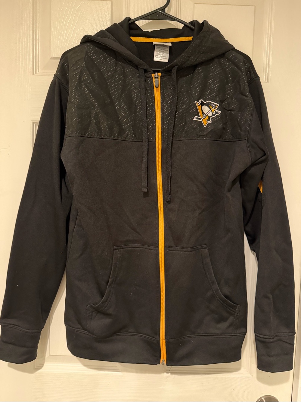 NHL Kids Black and Gold Full-Zip Hooded Jacket